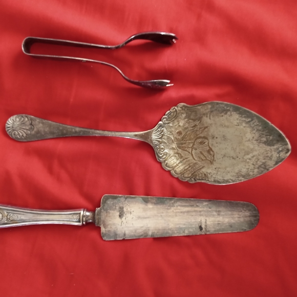 Antique silver plated serving ware vintage petina - Picture 2 of 8